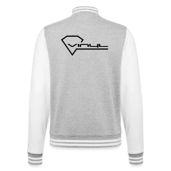Vinyle - Veste Teddy - gris chiné / blanc - Dos - Marisol (170cm)