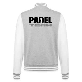 Padel - Veste Teddy - gris chiné / blanc - Dos - Marisol (170cm)
