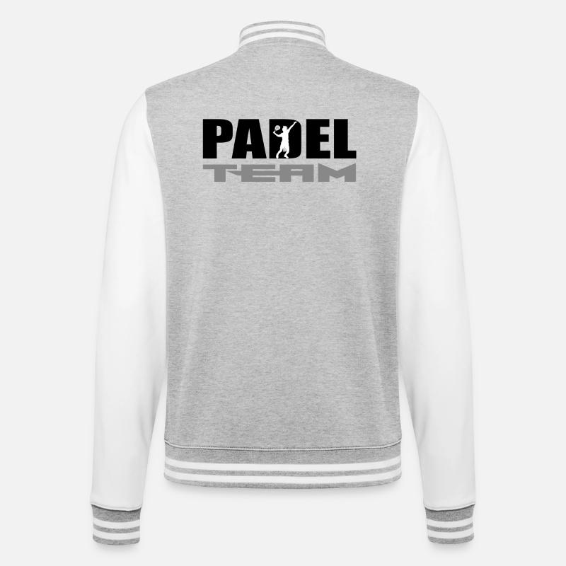Padel - Veste Teddy - gris chiné / blanc