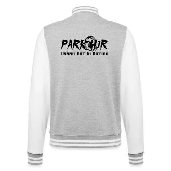 parkour - College Sweat Jacket - heather grey/white - Back - Marisol (170cm)