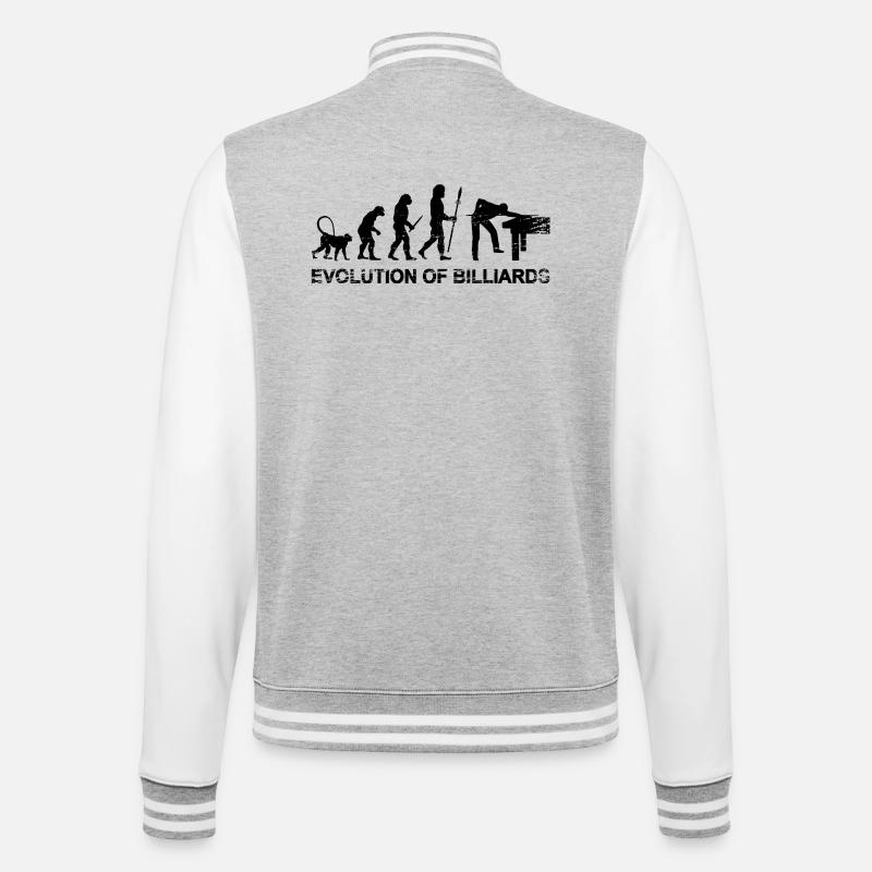 Billard Evolution - Veste Teddy - gris chiné / blanc