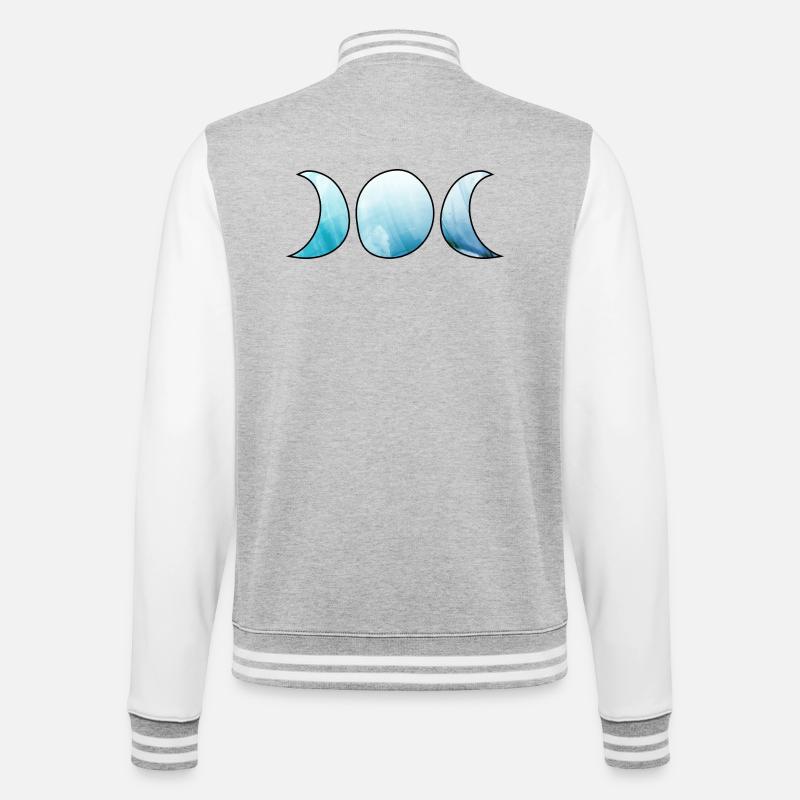 Moon Child Happy Easter Ostara Pagan - College Sweat Jacket - heather grey/white