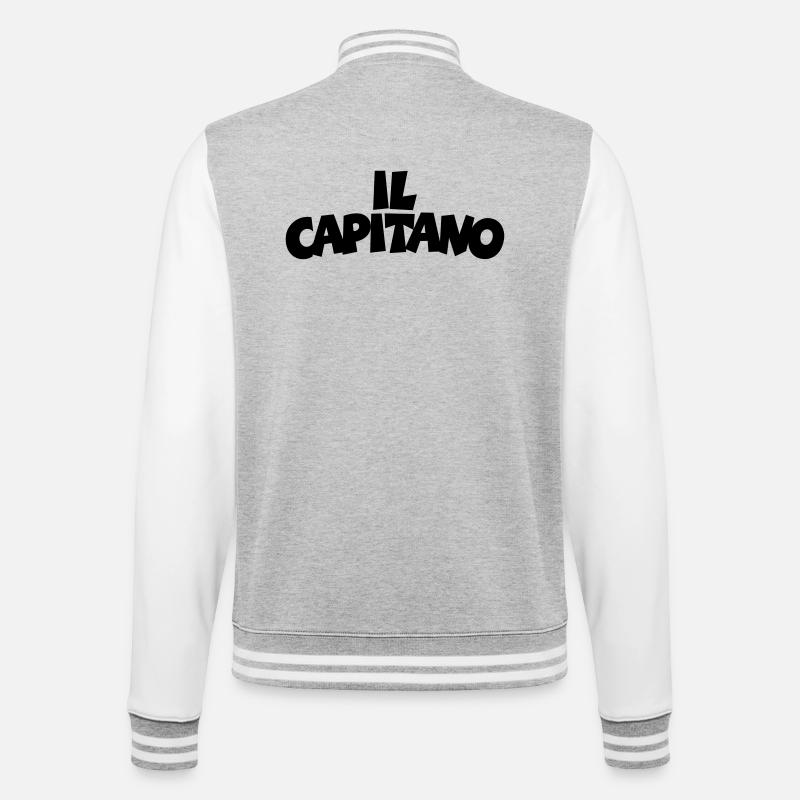 Il Capitano - College Sweat Jacket - heather grey/white