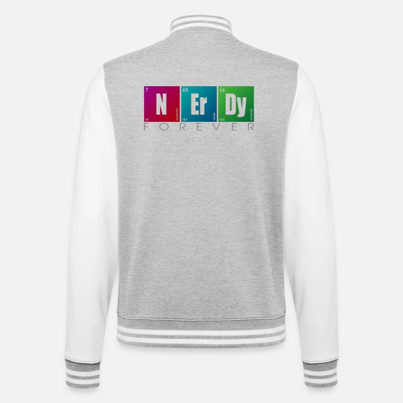 NERDY forever - NERDY Elements - College Sweat Jacket - heather grey/white