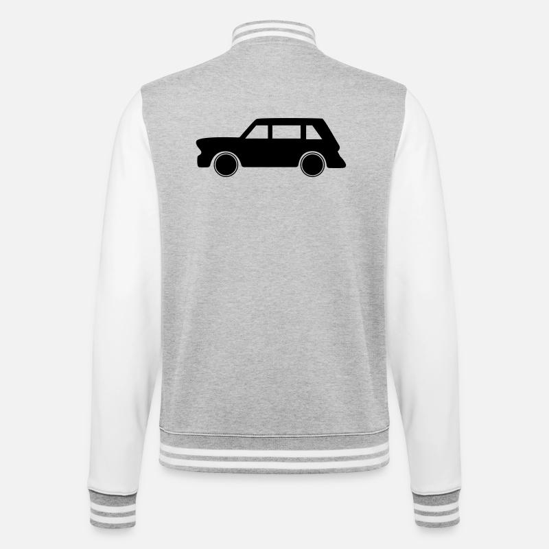 automobile - College Sweat Jacket - heather grey/white