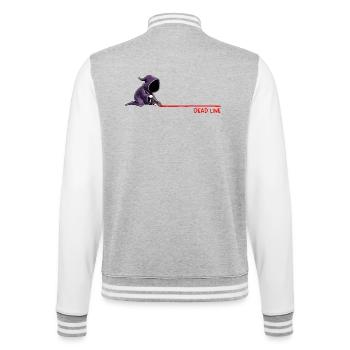 Dead Line Deadline Humor - College-Sweatjacke - Grau meliert/Weiß - Hinten - Marisol (170cm)