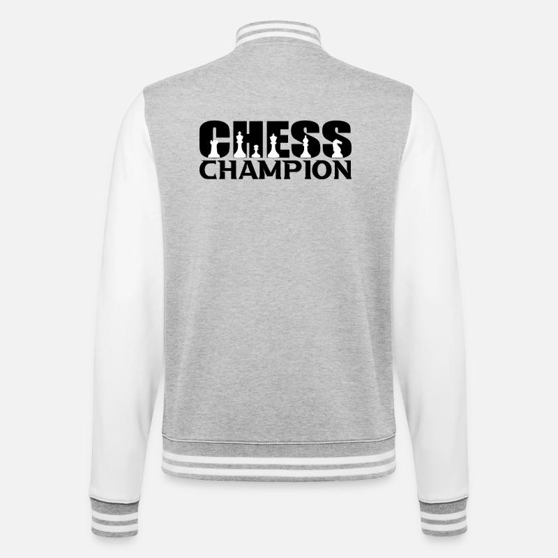 Échecs - Veste Teddy - gris chiné / blanc