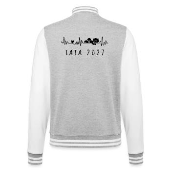 Future Tata 2027 Annonce Grossesse Pour Tante - College Sweat Jacket - heather grey/white - Back - Marisol (170cm)