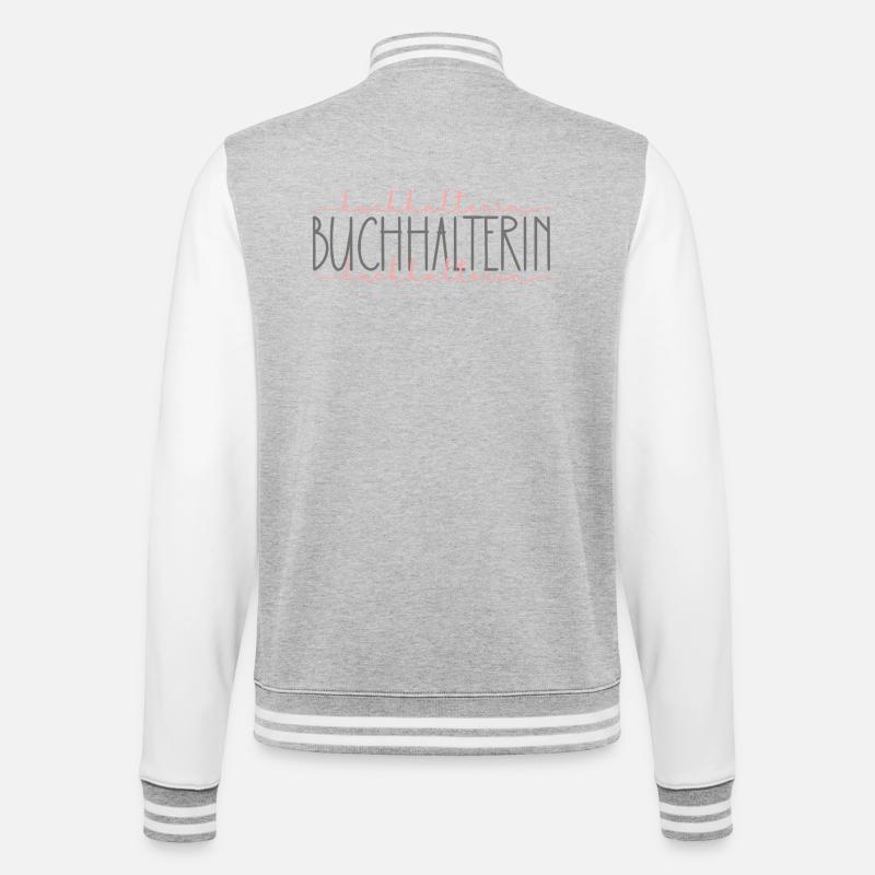 Buchhalterin Geschenk Buchhaltung Beruf - College-Sweatjacke - Grau meliert/Weiß