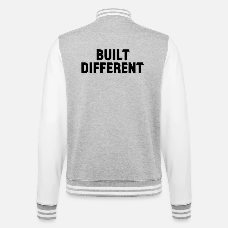 Création de lettres à déclaration différentes - Veste Teddy - gris chiné / blanc