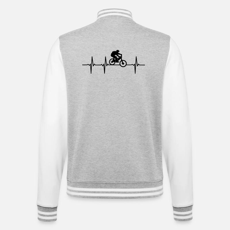 Biker pulse T-Shirts - College Sweat Jacket - heather grey/white