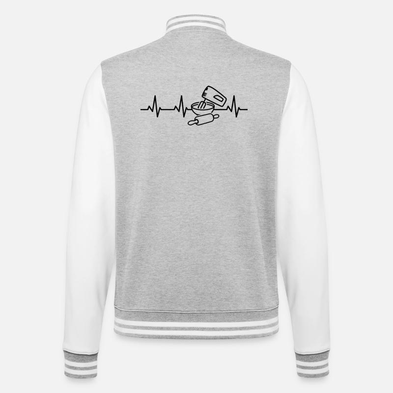 Baking utensils Heart palpitations - College Sweat Jacket - heather grey/white