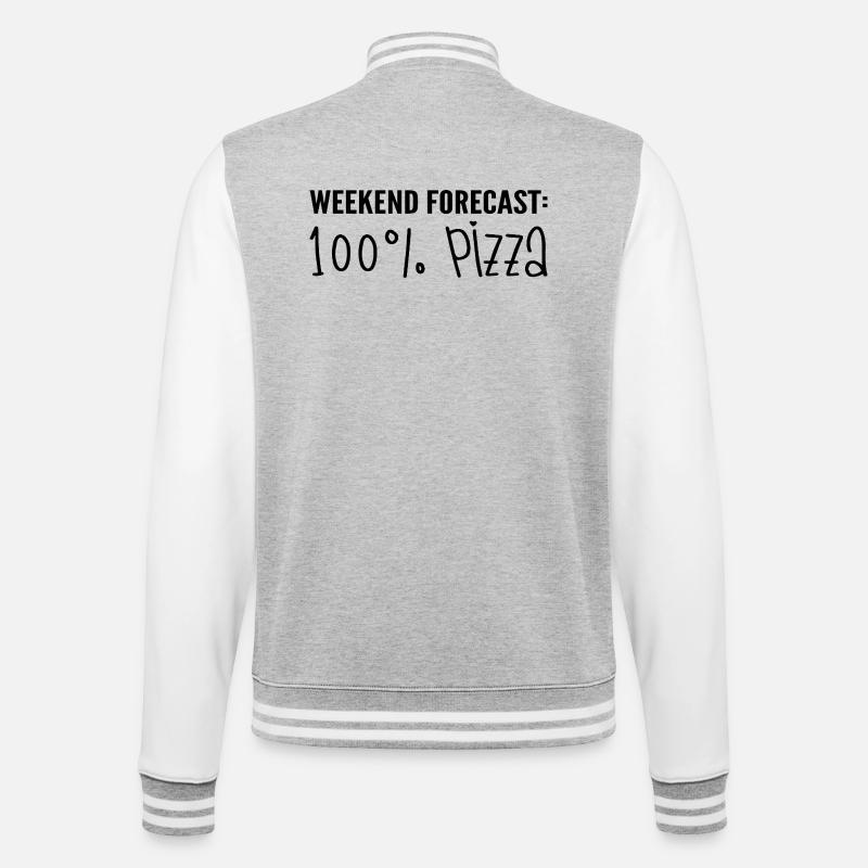 Weekend forecast : 100% pizza - Veste Teddy - gris chiné / blanc