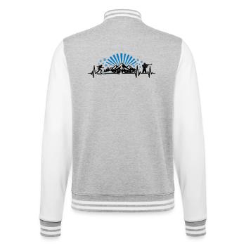 Fan cadeau Biathlon Heartbeat - Veste Teddy - gris chiné / blanc - Dos - Marisol (170cm)