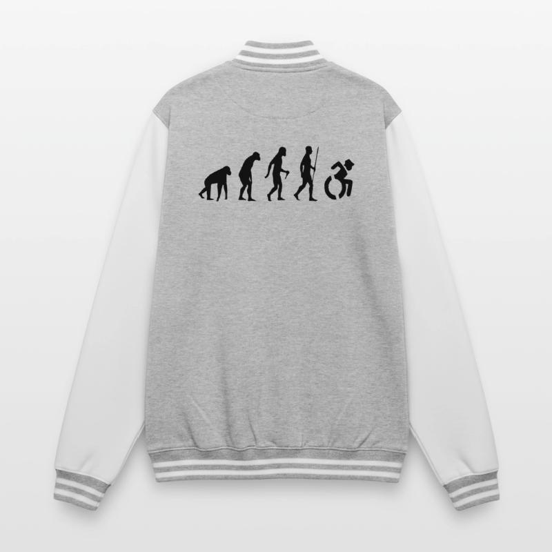 Evolution Rollstuhl. Die Rollstuhl-Evolution * College-Sweatjacke