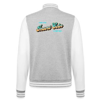 Insert Coin Arcade Nostalgie - College-Sweatjacke - Grau meliert/Weiß - Hinten - Marisol (170cm)