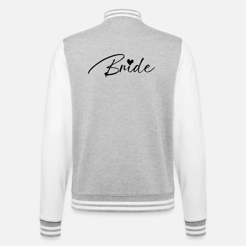 Bride - College Sweat Jacket - heather grey/white
