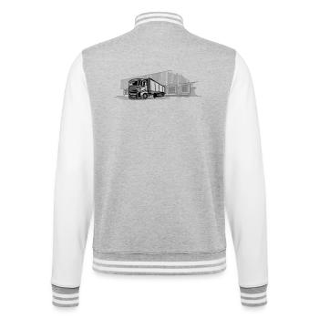 Transport par camion Expédition - Veste Teddy - gris chiné / blanc - Dos - Marisol (170cm)