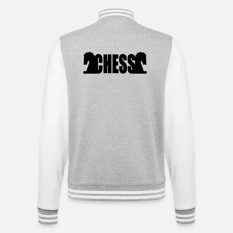 Échecs - Veste Teddy - gris chiné / blanc