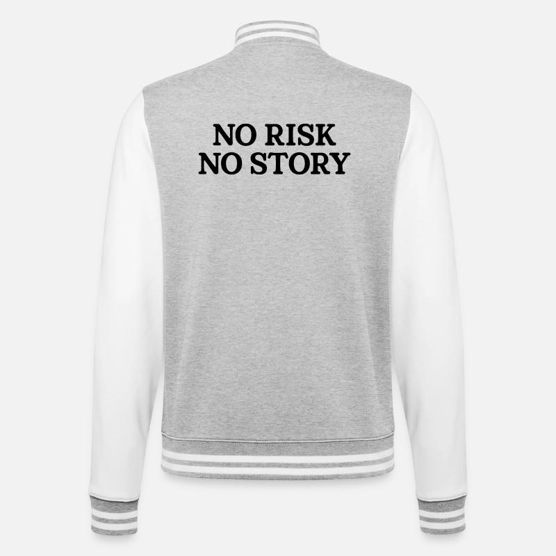 Pas de risque, pas d’histoire - Veste Teddy - gris chiné / blanc