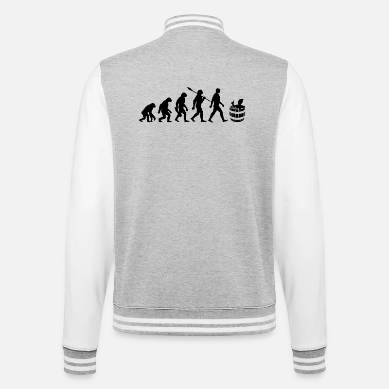 Evolution - Eisbader - Winterbaden - Eisbaden - College-Sweatjacke - Grau meliert/Weiß