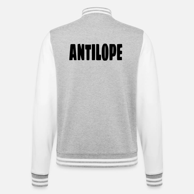 Antilope. Humour en fauteuil roulant # - Veste Teddy - gris chiné / blanc