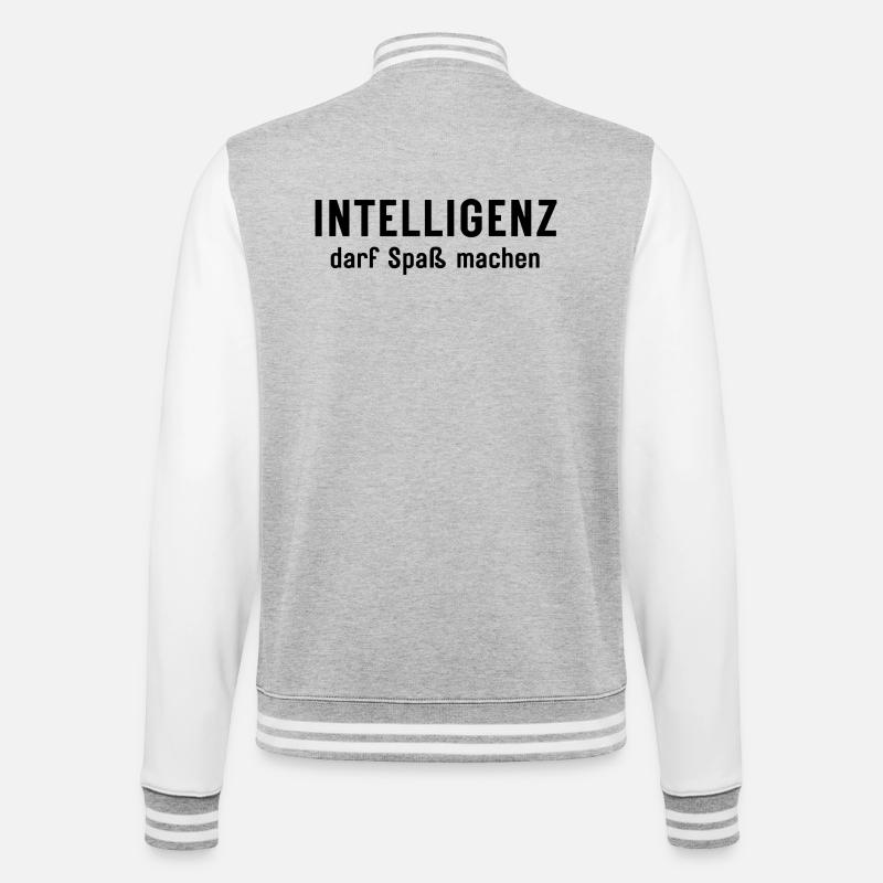 L’intelligence peut être amusante Conception d’affirmations - Veste Teddy - gris chiné / blanc