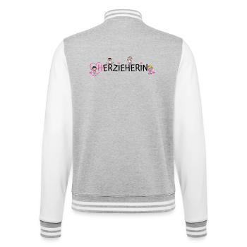 Éducateur Éducateur Éducateur Cardiaque - Veste Teddy - gris chiné / blanc - Dos - Marisol (170cm)