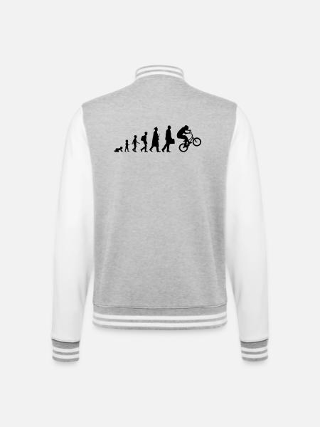 Development of the BMX - College Sweat Jacket - heather grey/white