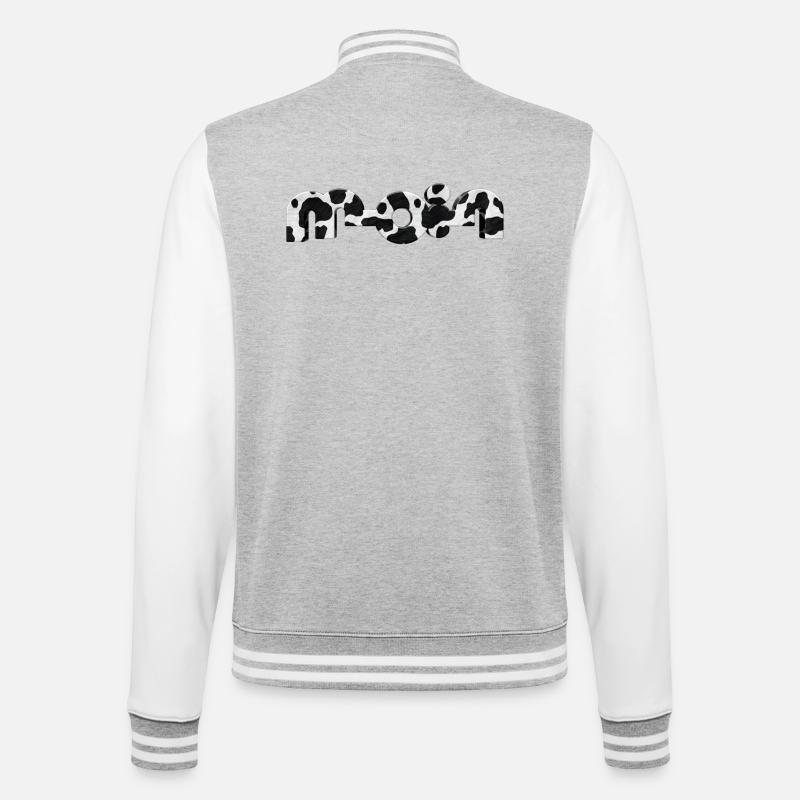 Moin - College-Sweatjacke - Grau meliert/Weiß