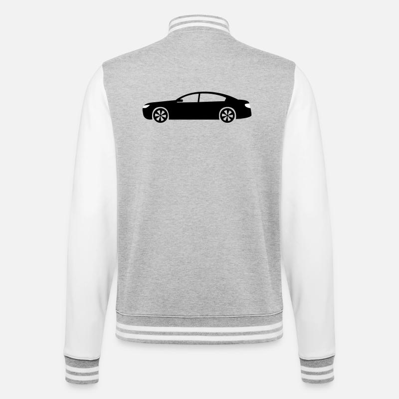 automobile - College Sweat Jacket - heather grey/white