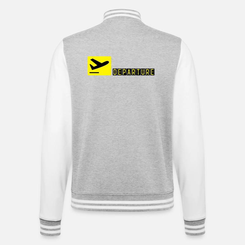 Airplane taking off - College Sweat Jacket - heather grey/white