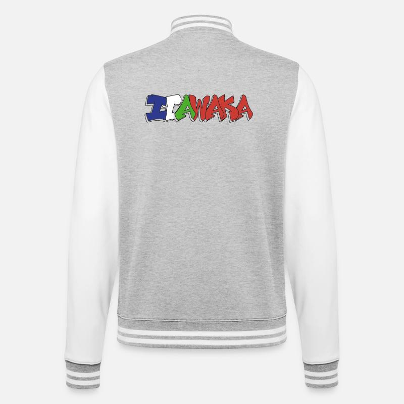 Itawaka - Moluque 4 couleurs - Veste Teddy - gris chiné / blanc