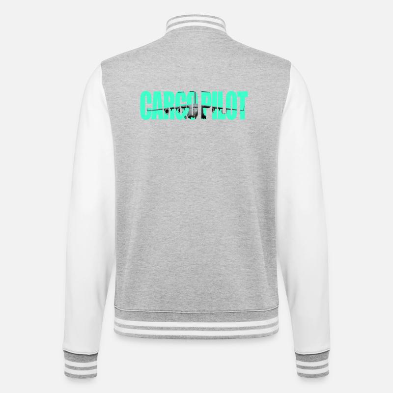 Cargo pilot C-17 - College-Sweatjacke - Grau meliert/Weiß