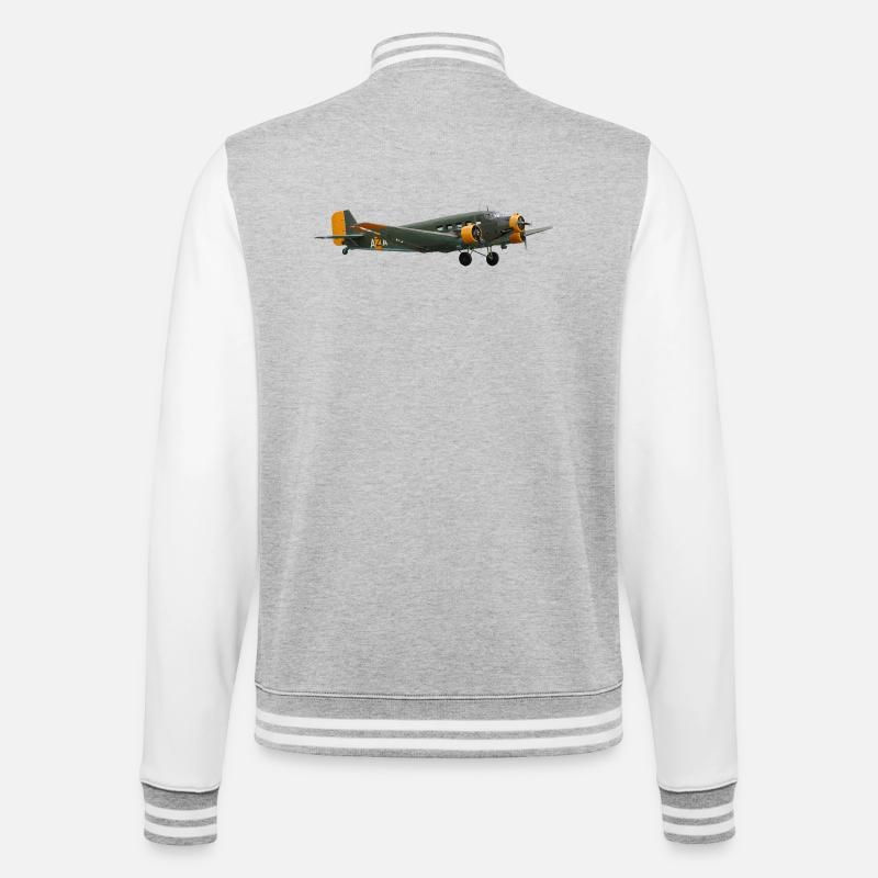 Ju 52 - Veste Teddy - gris chiné / blanc