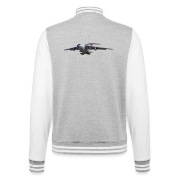 IL-76 - College Sweat Jacket - heather grey/white - Back - Marisol (170cm)