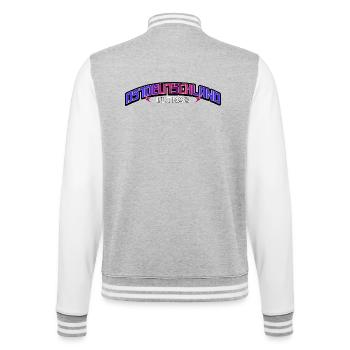 East Germany Ultras Ossis East East Germans - College Sweat Jacket - heather grey/white - Back - Marisol (170cm)