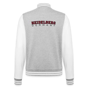 Heidelberg Germany Red/Black - College Sweat Jacket - heather grey/white - Back - Marisol (170cm)