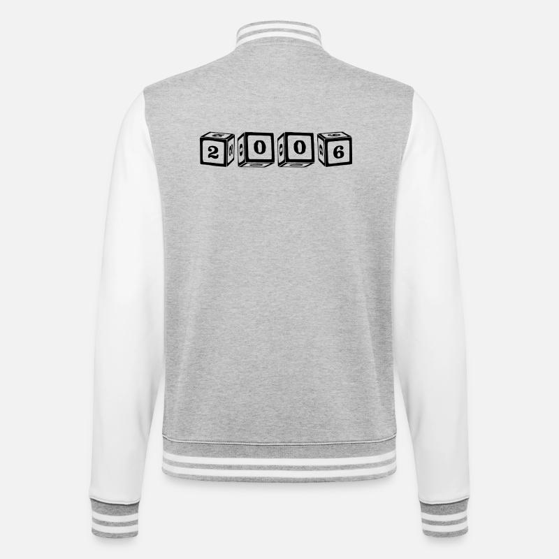 Cube 2006 - Veste Teddy - gris chiné / blanc