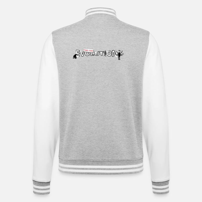 Hula hop Evolution - College-Sweatjacke - Grau meliert/Weiß