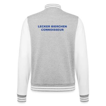 Lecker Bierchen lustiges Shirt für den Connoisseur - College-Sweatjacke - Grau meliert/Weiß - Hinten - Marisol (170cm)