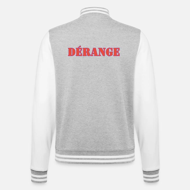 Verstand - College-Sweatjacke - Grau meliert/Weiß