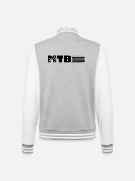 VTT design - Veste Teddy - gris chiné / blanc