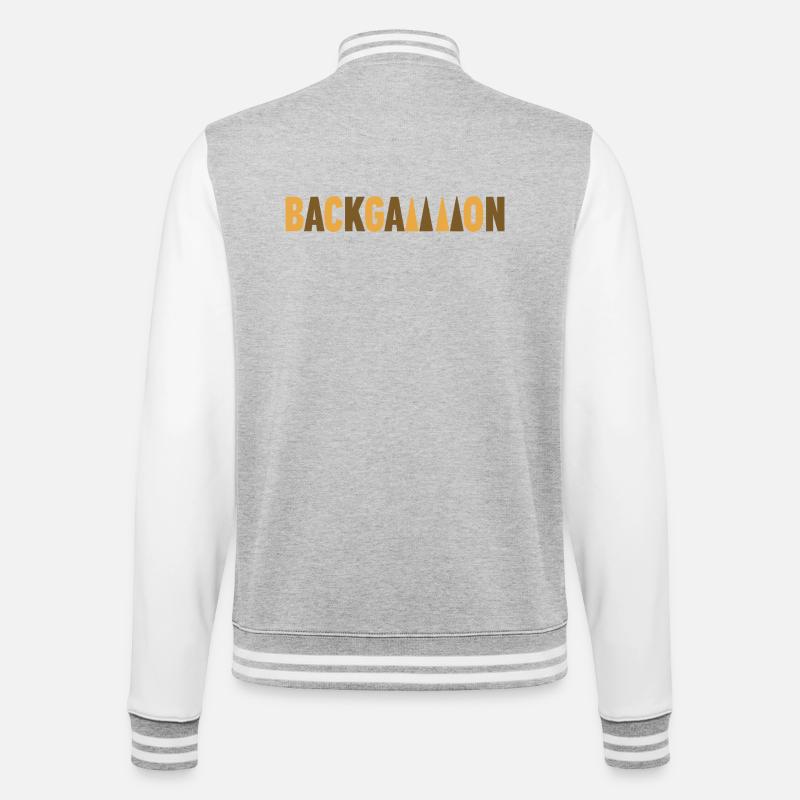backgammon - Veste Teddy - gris chiné / blanc