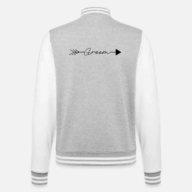 Groom - College Sweat Jacket - heather grey/white