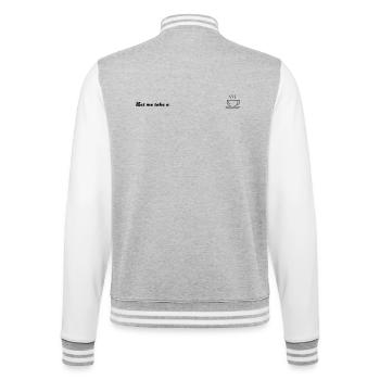 Coffee - College-Sweatjacke - Grau meliert/Weiß - Hinten - Marisol (170cm)