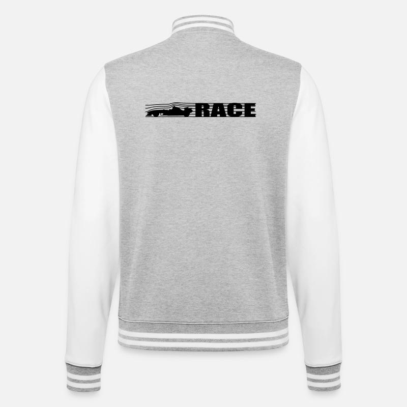 Course - Veste Teddy - gris chiné / blanc