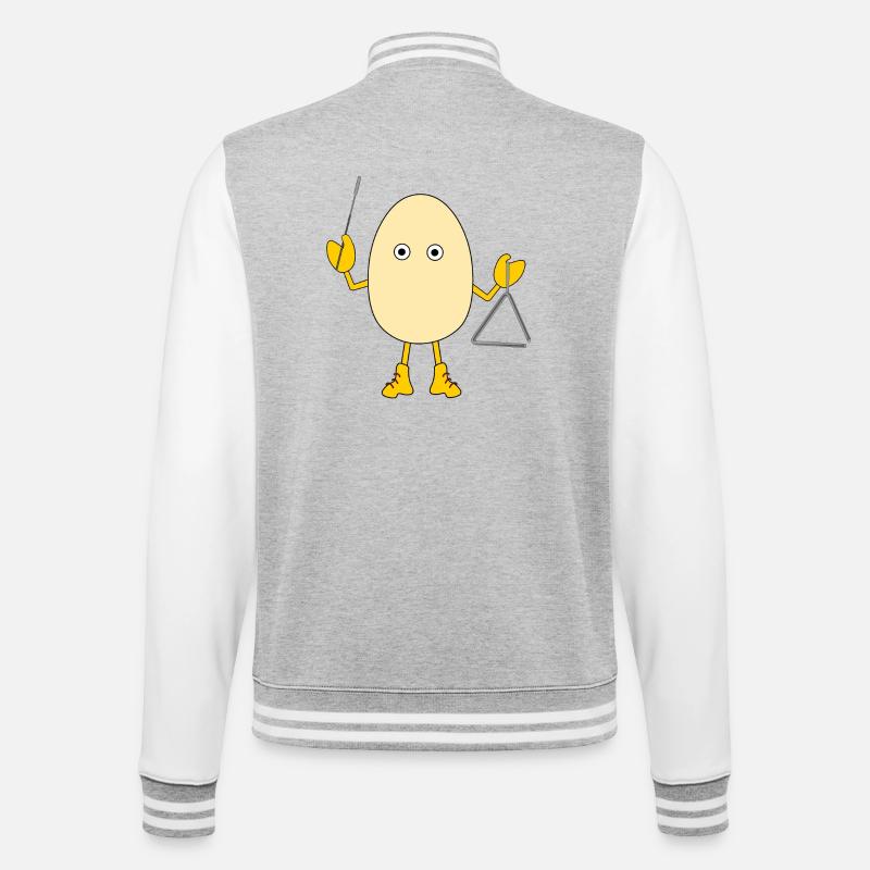 Triangle Egghead - College Sweat Jacket - heather grey/white