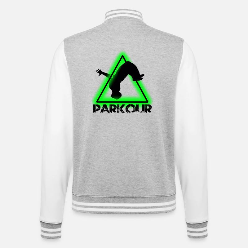 Parkour - Veste Teddy - gris chiné / blanc