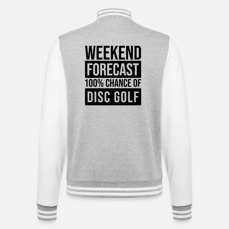 Discgolf - College-Sweatjacke - Grau meliert/Weiß
